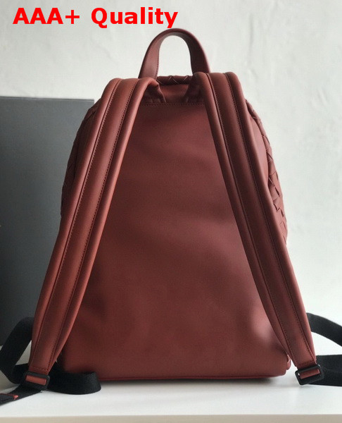 Bottega Veneta Backpack in Rust Woven Calf Leather Replica