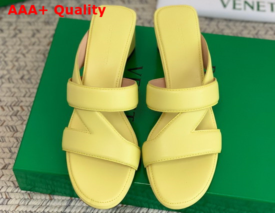 Bottega Veneta Band Sandals Lemonade Calf Leather Replica