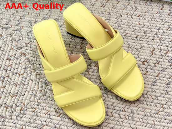 Bottega Veneta Band Sandals Lemonade Calf Leather Replica