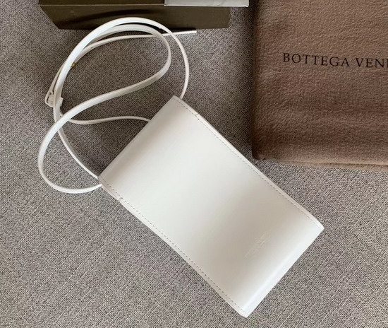 Bottega Veneta Bean Crossbody in Spazzolato Calf Leather Bianco