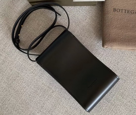 Bottega Veneta Bean Crossbody in Spazzolato Calf Leather Nero