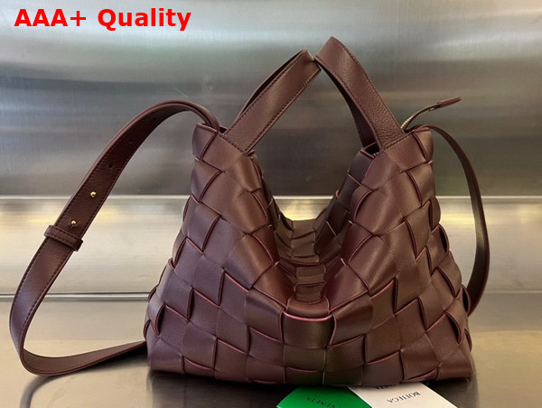 Bottega Veneta Bowling Cassette Barolo Intreccio Leather Replica