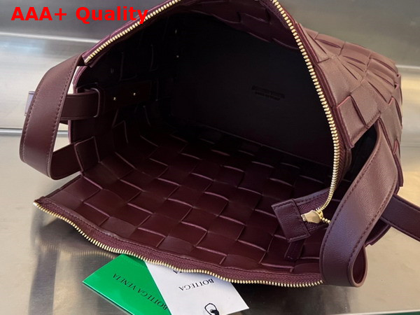 Bottega Veneta Bowling Cassette Barolo Intreccio Leather Replica