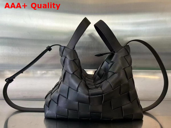 Bottega Veneta Bowling Cassette Black Intreccio Leather Replica