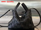 Bottega Veneta Bowling Cassette Black Intreccio Leather Replica