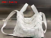 Bottega Veneta Bowling Cassette White Intreccio Leather Replica