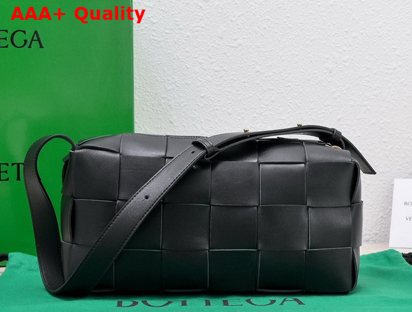 Bottega Veneta Brick Cassette Black Lamb Skin Replica