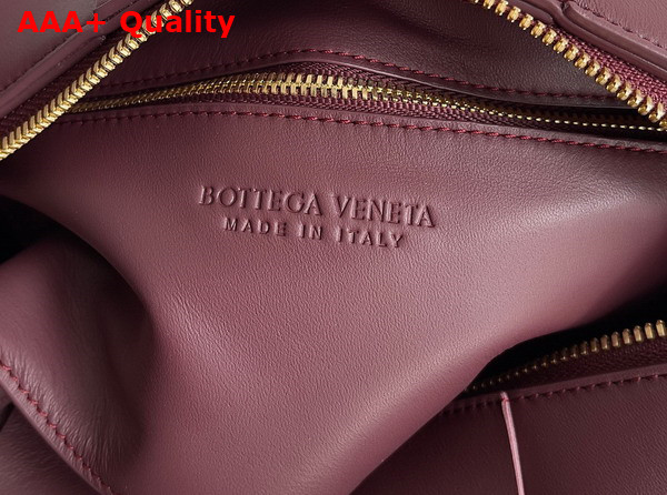 Bottega Veneta Brick Cassette Burgundy Intreccio Leather Replica