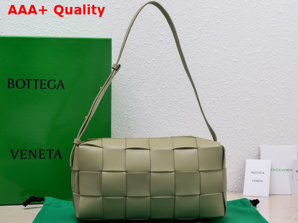 Bottega Veneta Brick Cassette Travertine Lamb Skin Replica