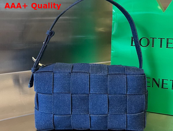 Bottega Veneta Brick Cassette in Blue Denim Replica