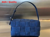 Bottega Veneta Brick Cassette in Blue Denim Replica