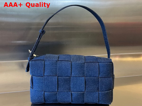 Bottega Veneta Brick Cassette in Blue Denim Replica