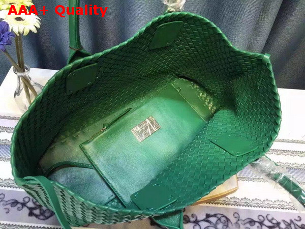 Bottega Veneta Cabat Bag in Green Intrecciato Nappa Replica