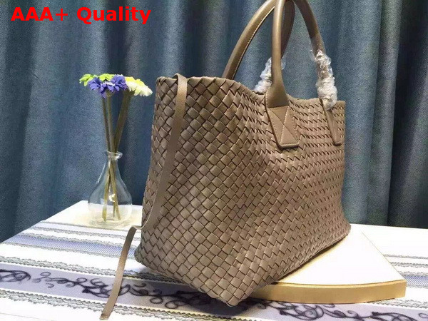 Bottega Veneta Cabat Bag in Grey Intrecciato Nappa Replica