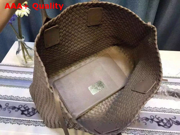 Bottega Veneta Cabat Bag in Grey Intrecciato Nappa Replica