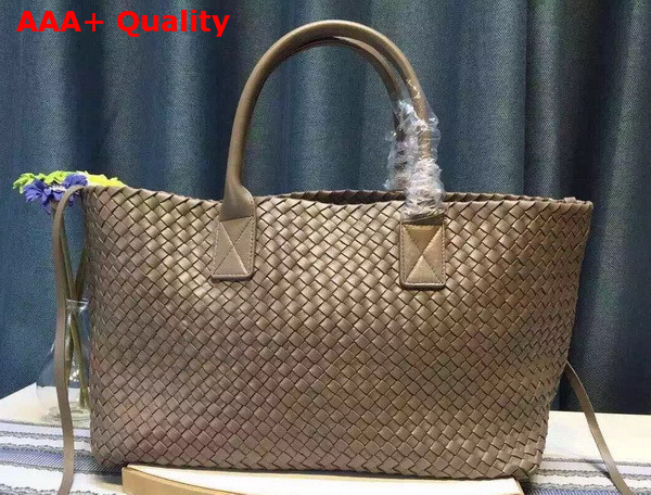 Bottega Veneta Cabat Bag in Grey Intrecciato Nappa Replica