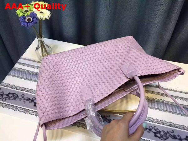 Bottega Veneta Cabat Bag in Pink Intrecciato Nappa Replica