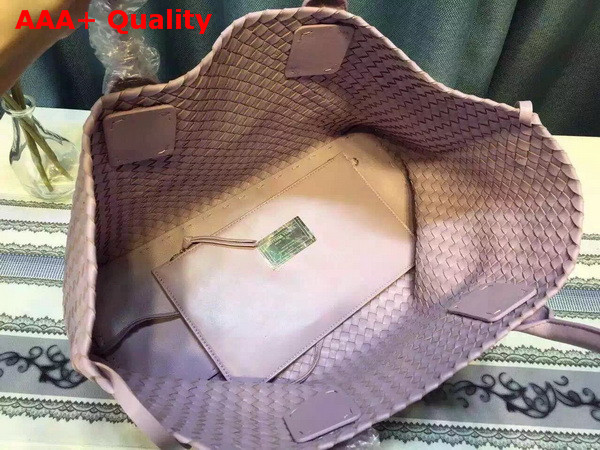 Bottega Veneta Cabat Bag in Pink Intrecciato Nappa Replica