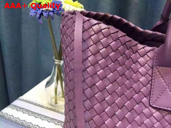 Bottega Veneta Cabat Bag in Purple Intrecciato Nappa Replica