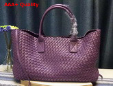 Bottega Veneta Cabat Bag in Purple Intrecciato Nappa Replica