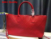 Bottega Veneta Cabat Bag in Red Intrecciato Nappa Replica