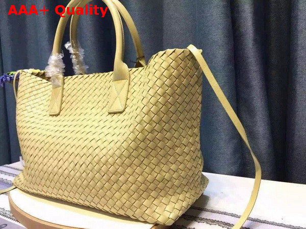 Bottega Veneta Cabat Bag in Yellow Intrecciato Nappa Replica