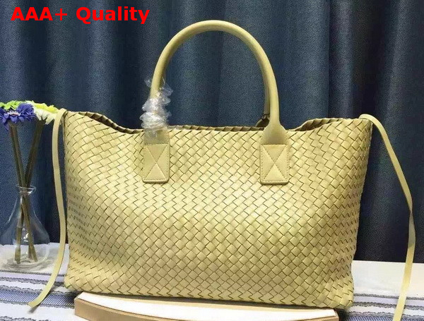 Bottega Veneta Cabat Bag in Yellow Intrecciato Nappa Replica