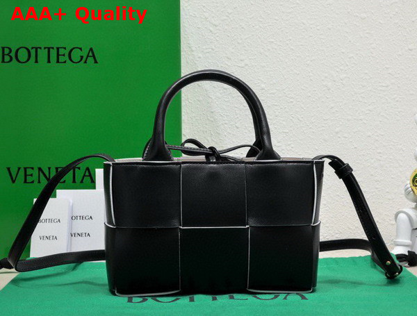 Bottega Veneta Candy Arco Tote Bag in Black and White Lambskin Replica