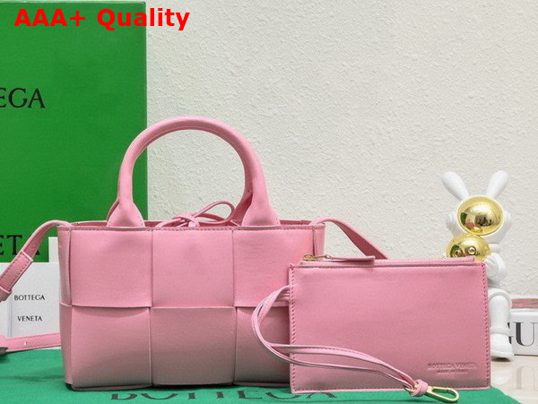 Bottega Veneta Candy Arco Tote Bag in Pink Lambskin Replica