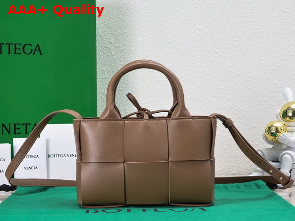 Bottega Veneta Candy Arco Tote Bag in Wood Lambskin Replica