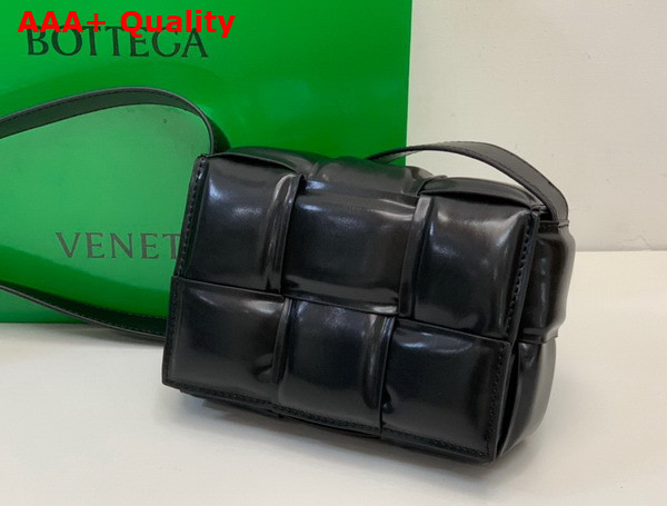 Bottega Veneta Candy Padded Cassette Black Lamb Skin Replica