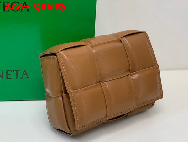 Bottega Veneta Candy Padded Cassette Caramel Lamb Skin Replica