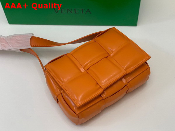 Bottega Veneta Candy Padded Cassette Orange Lamb Skin Replica