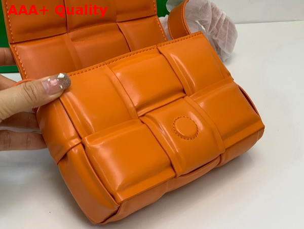 Bottega Veneta Candy Padded Cassette Orange Lamb Skin Replica