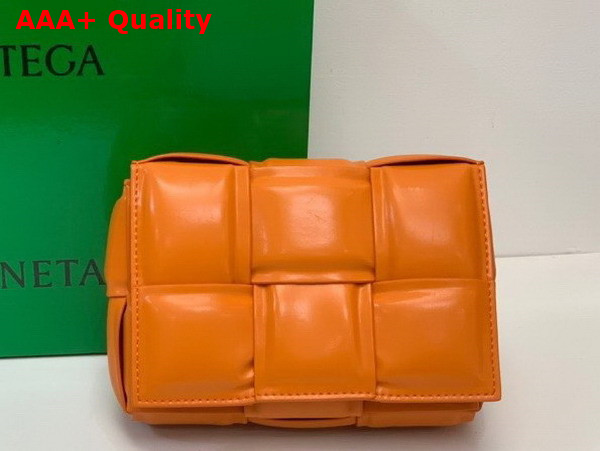 Bottega Veneta Candy Padded Cassette Orange Lamb Skin Replica