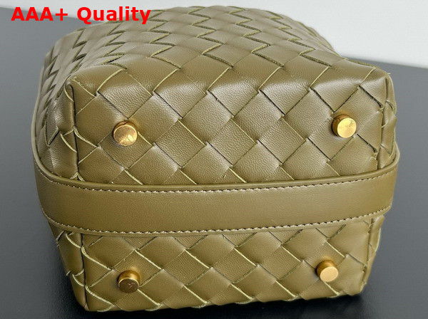 Bottega Veneta Candy Wallace Kaki Micro Intrecciato Leather Shoulder Bag Replica