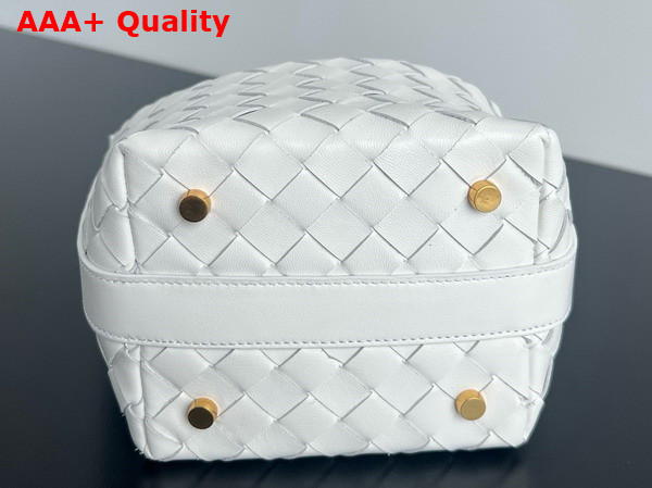 Bottega Veneta Candy Wallace White Micro Intrecciato Leather Shoulder Bag Replica