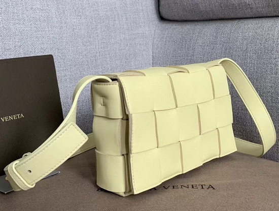 Bottega Veneta Cassette Bag in Maxi Intreccio Ice Cream