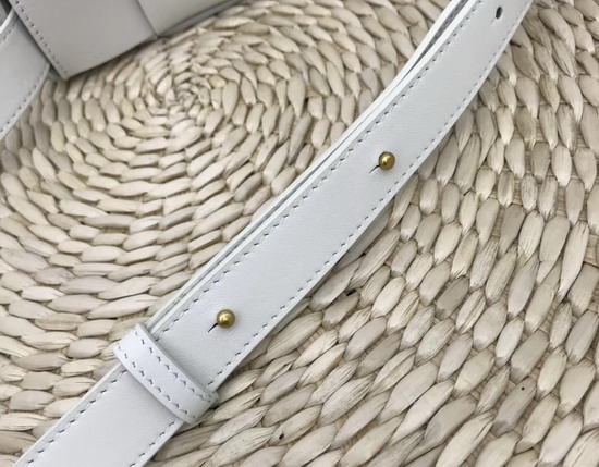 Bottega Veneta Cassette Bag in Maxi Intreccio White