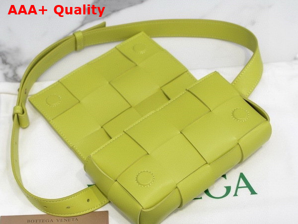 Bottega Veneta Cassette Belt Bag Acid Kiwi Lamb Skin Replica