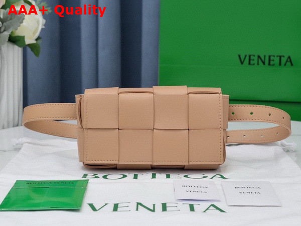 Bottega Veneta Cassette Belt Bag Almond Lamb Skin Replica