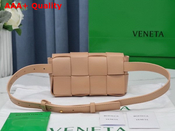 Bottega Veneta Cassette Belt Bag Almond Lamb Skin Replica