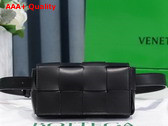 Bottega Veneta Cassette Belt Bag Black Lamb Skin Replica