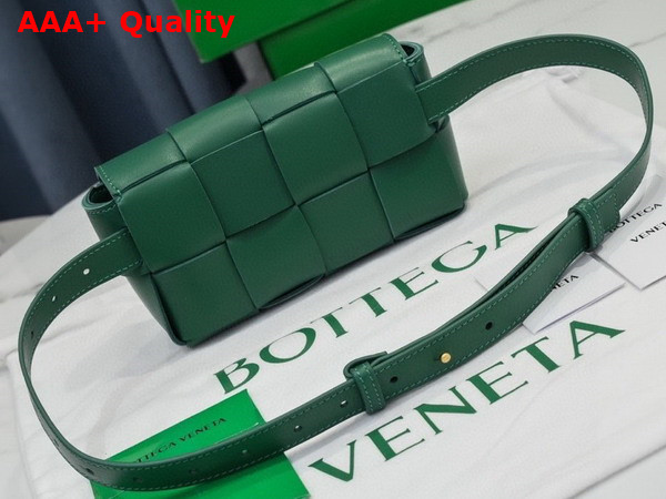 Bottega Veneta Cassette Belt Bag Raintree Lamb Skin Replica