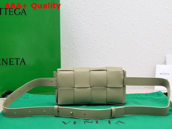 Bottega Veneta Cassette Belt Bag Travertine Lamb Skin Replica