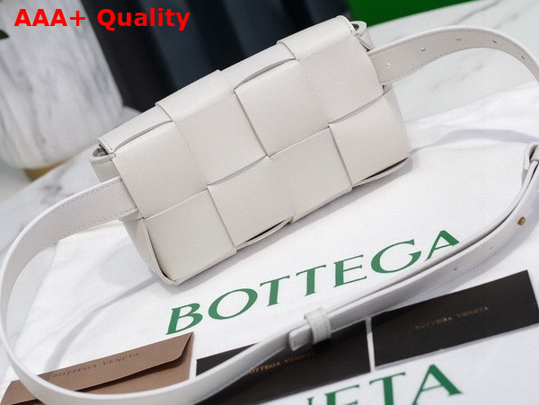 Bottega Veneta Cassette Belt Bag White Lamb Skin Replica