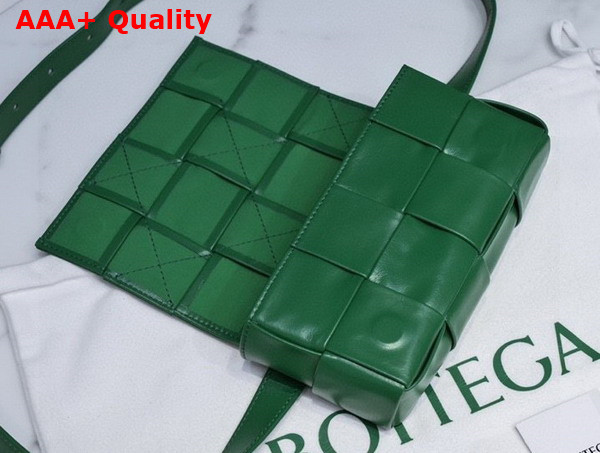 Bottega Veneta Cassette Belt Bag in Raintree Intreccio Calfskin Replica