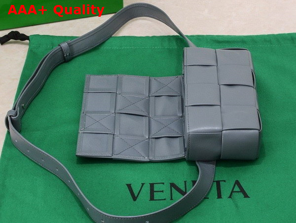 Bottega Veneta Cassette Belt Bag in Thunder Intreccio Calfskin Replica