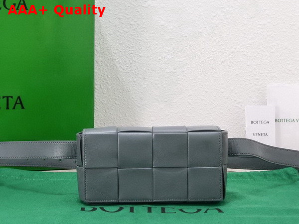 Bottega Veneta Cassette Belt Bag in Thunder Intreccio Calfskin Replica