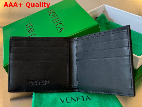 Bottega Veneta Cassette Bi Fold Wallet in Black Leather Replica